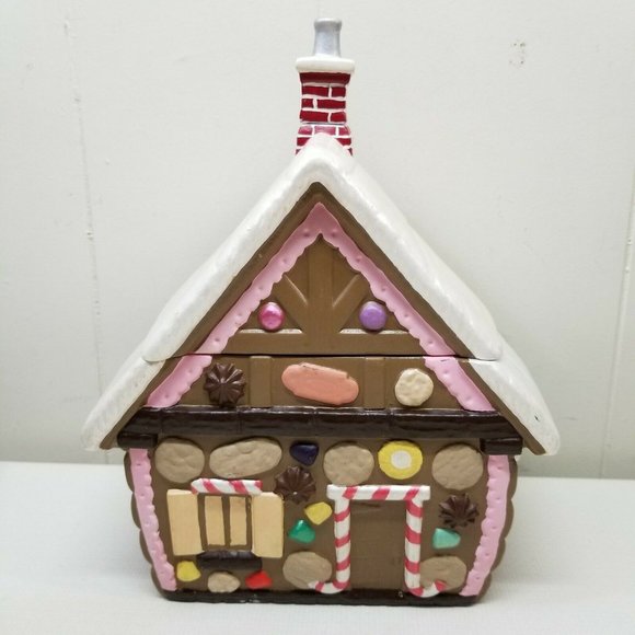 Gingerbread House Cookie Jar Home Decor Christmas